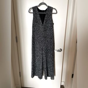 Zara black and white bubbly jumpsuit with a little sparkle in the thread